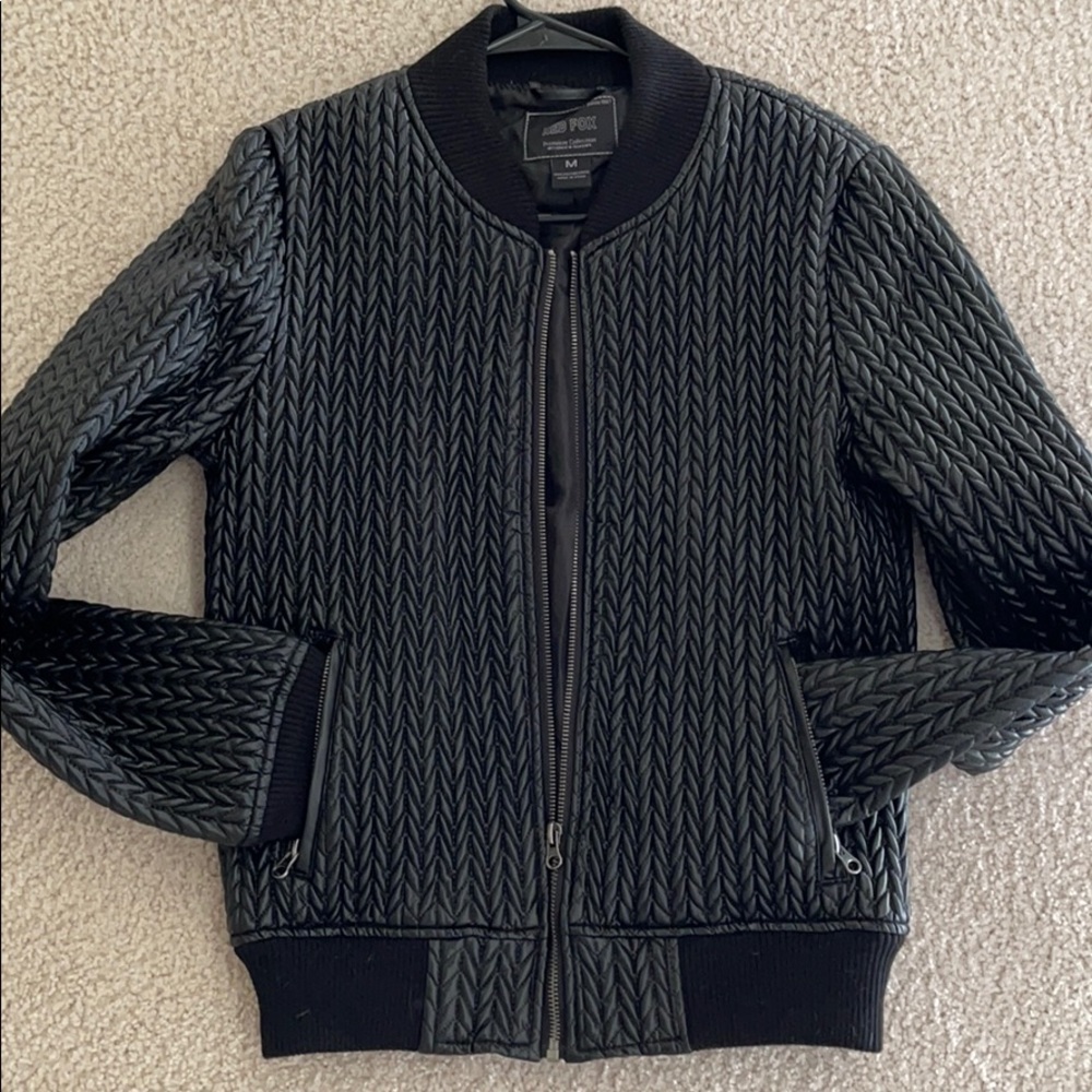 Ladies Black Leather Jacket